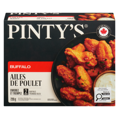 Pinty’s Ailes de poulet Buffalo 720 g, 2,64 $/100g