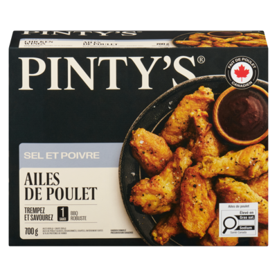 Pinty’s Ailes de poulet sel et poivre 700 g, 2,71 $/100g