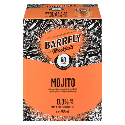 Barrfly Sparkling Flavoured Mojito Style Beverage Passion Fruit 4x355.0 ml, $0.84/100ml