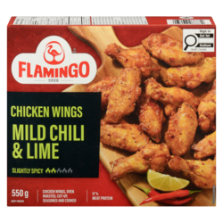 Flamingo Chicken Wings, Mild Chili & Lime 550 g, $3.09/100g