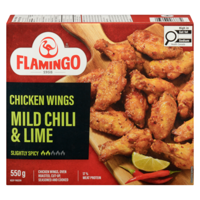 Flamingo Chicken Wings, Mild Chili & Lime 550 g, $3.09/100g