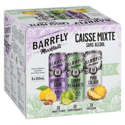 Boissons pétillantes aromatisées avec arômes naturels caisse mixte