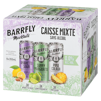 Boissons pétillantes aromatisées avec arômes naturels caisse mixte