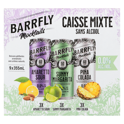 Boissons pétillantes aromatisées avec arômes naturels caisse mixte