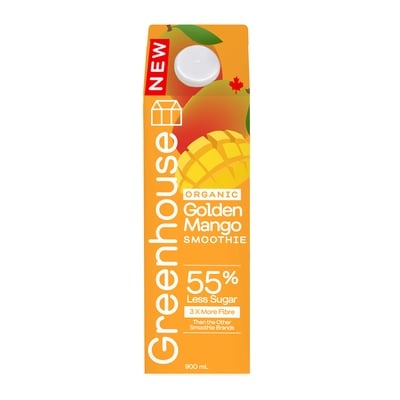 Greenhouse Smoothie Organic Golden Mango 900 ml, $1.44/100ml