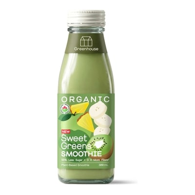 Greenhouse Sweet Greens Organic Green Smoothie, No Added Sugar 300 ml, $2.00/100ml