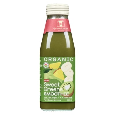 Greenhouse Plant-Based Smoothie Organic Sweet Greens Smoothie 300 ml, $2.00/100ml