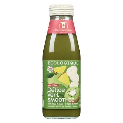 Greenhouse Smoothie à base de plantes biologique délice vert smoothie 300 ml, 2,00 $/100ml