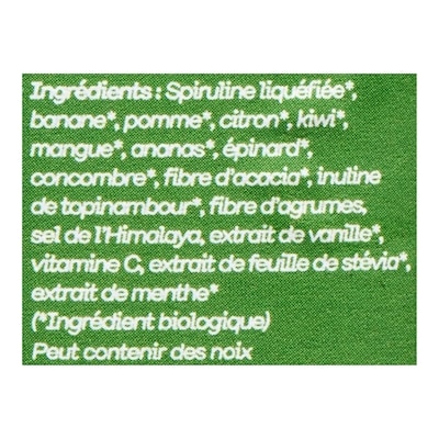 Smoothie vert biologique Délice vert, sans sucre ajouté
