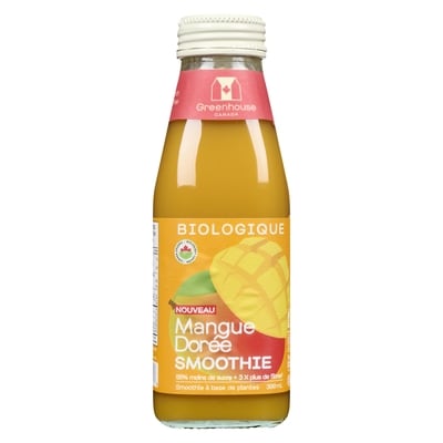 Greenhouse Smoothie à base de plantes biologique mangue dorée smoothie 300 ml, 2,00 $/100ml