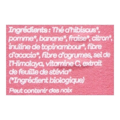 Smoothie aux fruits biologique fraise banane, sans sucre ajouté