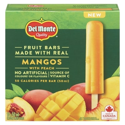 Del Monte Fruit Bar, Mango & Peach 10x50.0 ml, $2.40/100ml