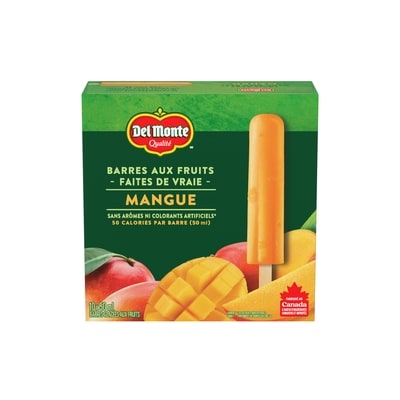 Del Monte Barres glacées aux fruits, vraie mangue 10x50.0 ml, 1,80 $/100ml