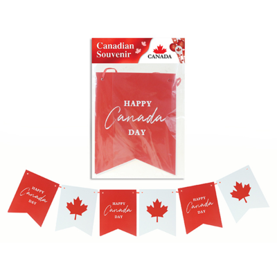 null Happy Canada Banner w/12 Flag 1 ea, $3.00/1ea