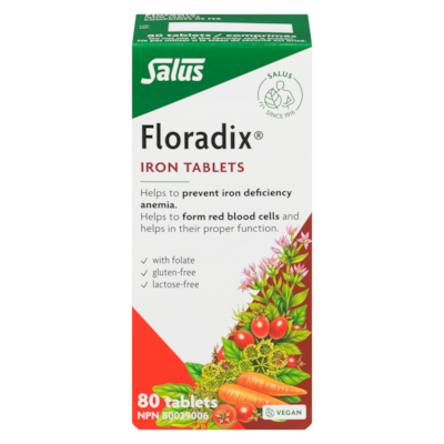 Salus Haus Floradix Iron Tablets 80 ea, $0.37/1ea