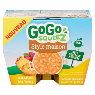 GoGo Squeez Compote aux fruits ananas au four 0.388 kg, 0,77 $/100g