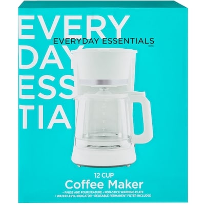 Everyday Essentials 12 Cup Coffee Maker - White 1 ea, $15.35/1ea