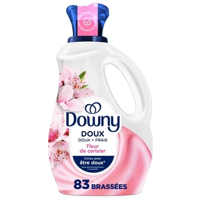 Downy Assouplissant textile liquide Doux et Frais, parfum Fleur de cerisier, assouplissant textile liquide conçu pour être doux pour la peau, 83 brassées 1.66 l, 0,96 $/100ml