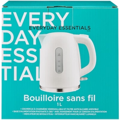 Everyday Essentials Bouilloire sans fil – blanc 1 ea, 22,00 $/1ch