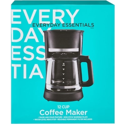 Everyday Essentials 12 Cup Coffee Maker - Black 1 ea, $30.00/1ea