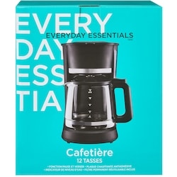 Everyday Essentials Cafetière 12 tasses – noir 1 ea, 30,00 $/1ch