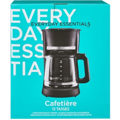 Everyday Essentials Cafetière 12 tasses – noir 1 ea, 29,00 $/1ch