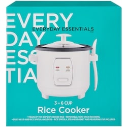 Everyday Essentials 3-6 Cup Rice Cooker 1 ea, $20.00/1ea