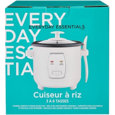 Everyday Essentials Cuiseur à riz 3 à 6 tasses 1 ea, 22,00 $/1ch