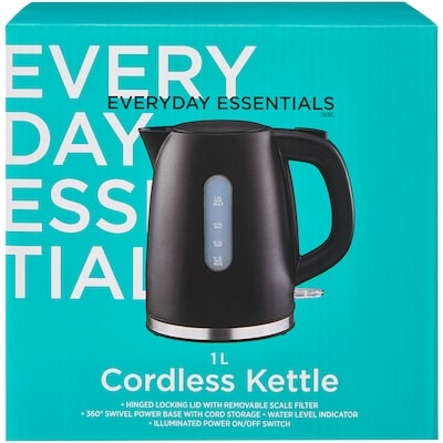 Everyday Essentials Cordless Kettle - Black 1 ea, $20.00/1ea