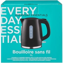 Everyday Essentials Bouilloire sans fil – noir 1 ea, 20,00 $/1ch