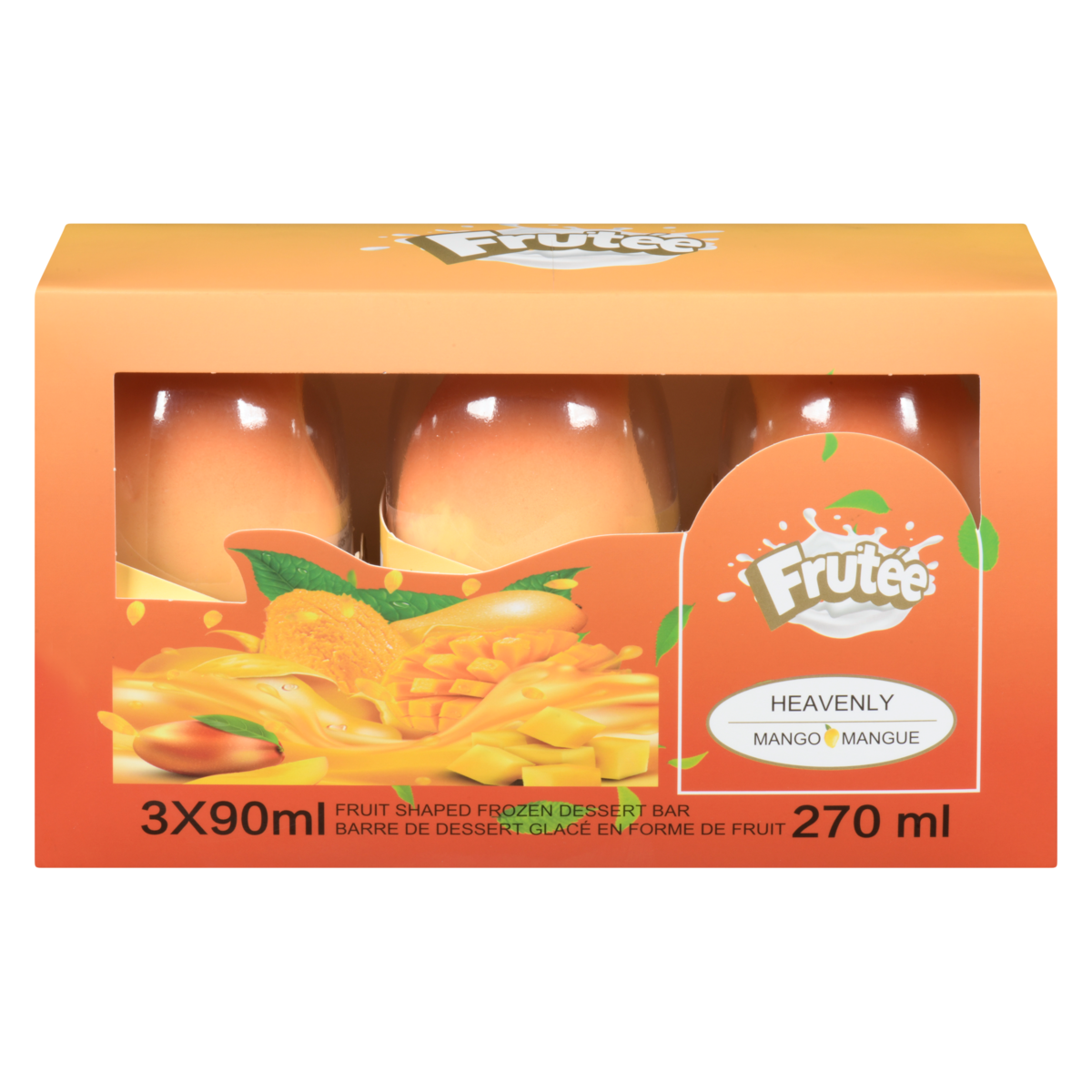 Frutee Frozen Dessert Bar, Mango