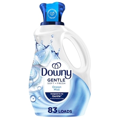Downy Gentle Soft + Fresh Fabric Softener Liquid, Ocean Mist Scent, 83 loads, Liquid Fabric Softener Designed to be Gentle on Skin 1.66 l, $1.14/100ml