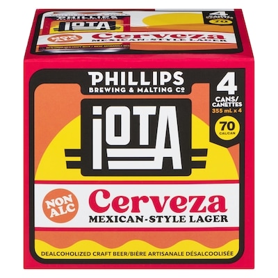 Phillips Brewing Dealcoholized Craft Beer Non Alc Cerveza 4x355.0 ml, $0.56/100ml