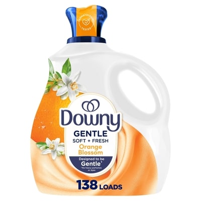 Downy Gentle Soft + Fresh Fabric Softener Liquid, Orange Blossom Scent, 138 loads, Liquid Fabric Softener Designed to be Gentle on Skin 2.76 l, $0.91/100ml