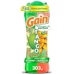 Perles de rehausseur de parfum pour lessive 2 en 1Tango, parfum Pomme et mangue, perles pour la lessive avec double parfum et fraîcheur toute la journée