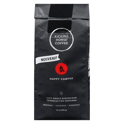 Kicking Horse Café moulu biologique happy camper torréfaction moyenne 284 g, 5,98 $/100g