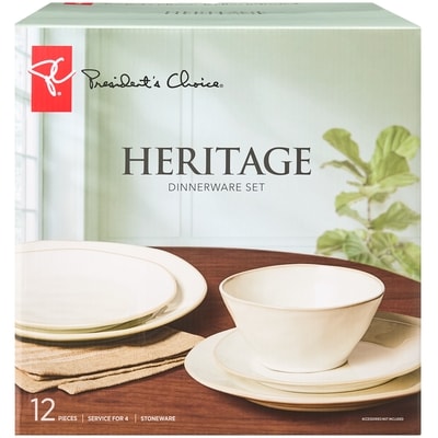 President's Choice Heritage Dinnerware Set, 12-Piece 12 ea, $3.75/1ea