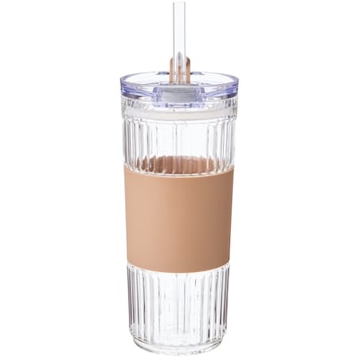 Life at Home Glass To Go Cup - Brown 1 ea, $14.00/1ea