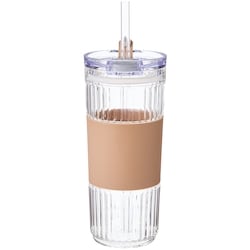 Life at Home Glass To Go Cup - Brown 1 ea, $14.00/1ea