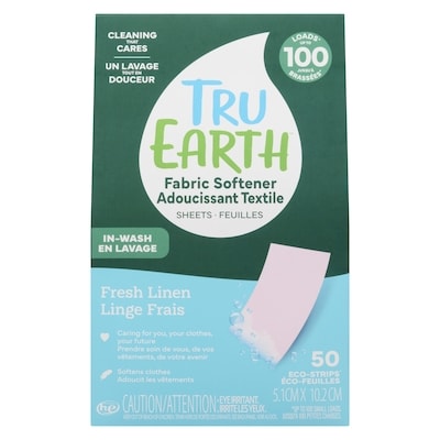 Tru Earth Fabric Softener Sheets Fresh Linen 50 ea, $0.32/1ea