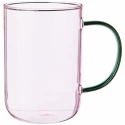 Life at Home Tasse en verre à anse contrastante – rose 1 ea, 6,00 $/1ch