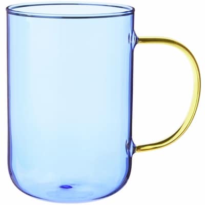 Life at Home Contrast Handle Glass Mug - Blue 1 ea, $6.00/1ea