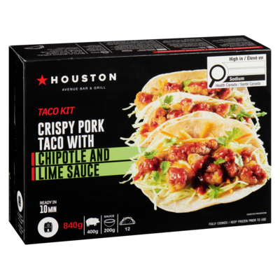 Taco Kit Crispy Pork Taco With Chipotle And Lime Sauce