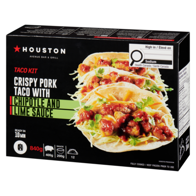 Taco Kit Crispy Pork Taco With Chipotle And Lime Sauce