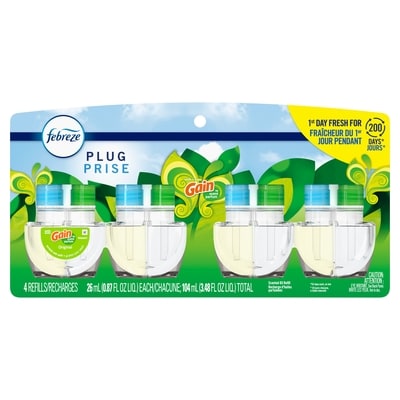 Febreze Recharge d’huile parfumée pour assainisseur d’air Prise,, 4 u 104 ml, 21,14 $/100ml