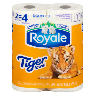 Royale Rolls Of Paper Towel 2 Ply 2x98.0 ea, $2.50/1ea