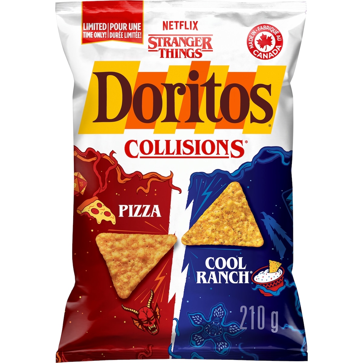 Doritos Collisions Pizza and Cool Ranch Tortilla Chips 210 g, $2.61/100g