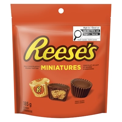 Reese’s Friandise chocolat au lait et beurre d'arachides 185 g, 2,16 $/100g