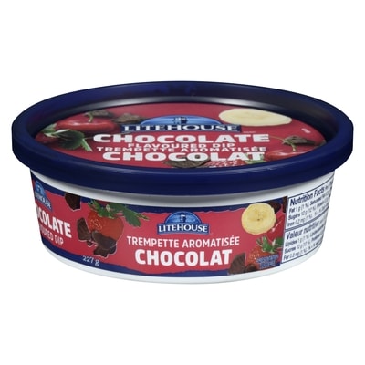 Litehouse Trempette aromatisée chocolat 227 g, 2,86 $/100g