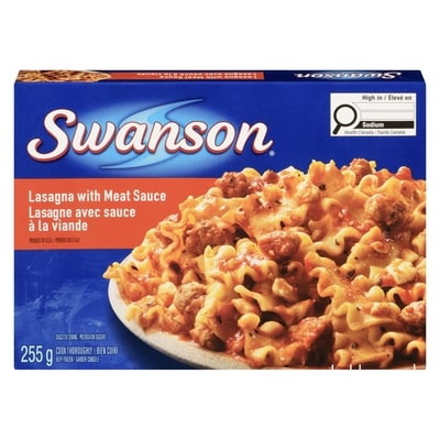 Swanson Lasagne avec sauce à la viande 255 g, 1,76 $/100g